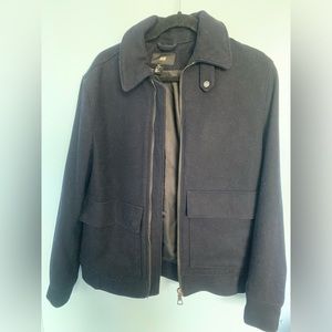 H&M wool jacket men black